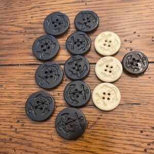 Vintage designer sailor buttons 13 pieces